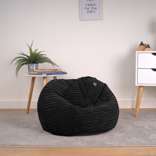 Corduroy Kids Bean Bag Chair With Filling Included - Lightweight Comfortable Beanbag Seat - Machine Washable Childrens Beanbag Furniture For Girls & B