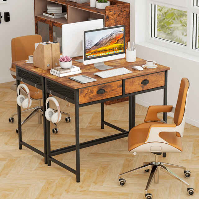 Metal Base Computer Desk
