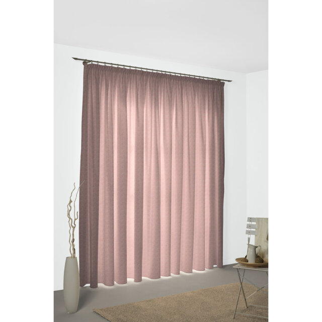 Branton Pencil Pleat Curtain Single Panel, opaque
