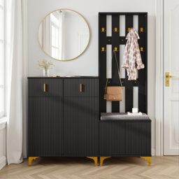Hall Tree 144cm Wide with Bench and Shoe Storage
