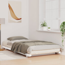 Floor Bed Frame Solid Pine Wood