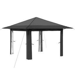 vidaXL Gazebo 210D Oxford with Silver Coating Outdoor Party Shade Portable Bag