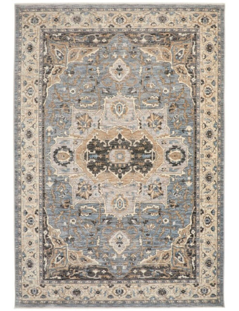 Abstract Polyester Bordered Traditional Rug For Bedroom, Dining Room, Stain Resistant Modern Rug