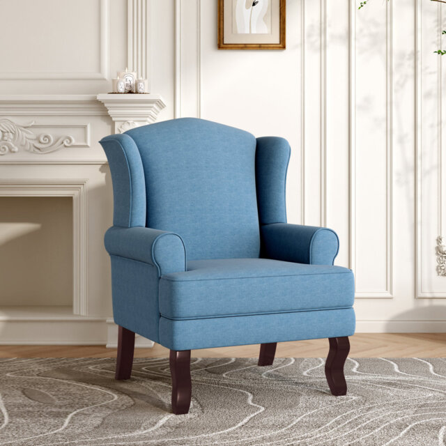 Dokun Berio 79 Cm Wide Linen Wingback Chair