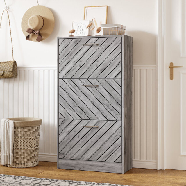 24 Pair Shoe Storage Cabinet