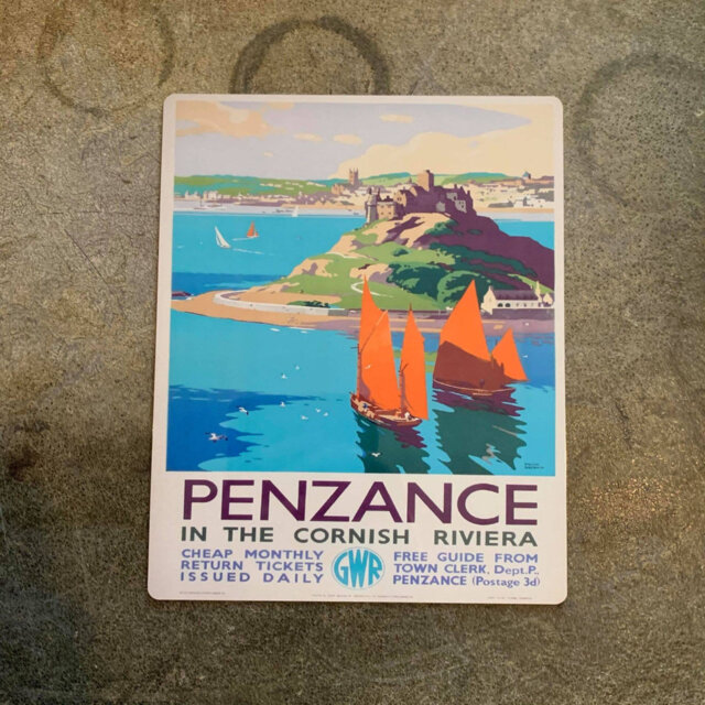 Kaelahni Penzance in Cornish Riviera British Railway Metal Wall Décor