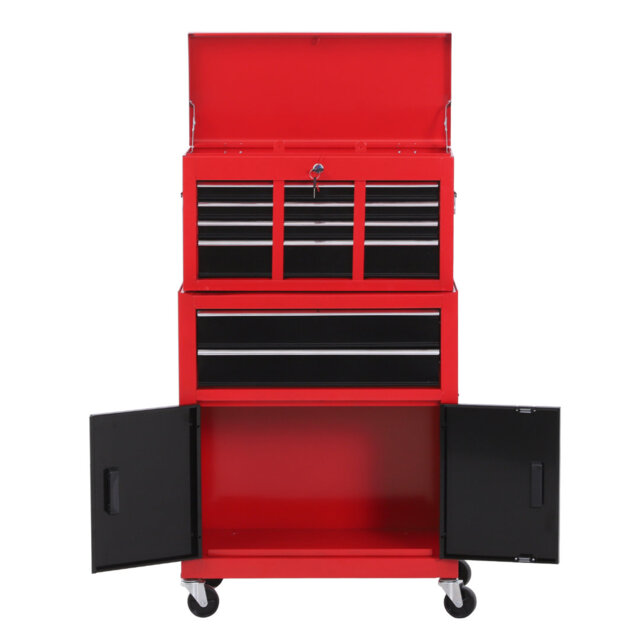 Cantara Toolbox Tool Box Top Chest Cabinet Garage Storage Roll Cab Red New