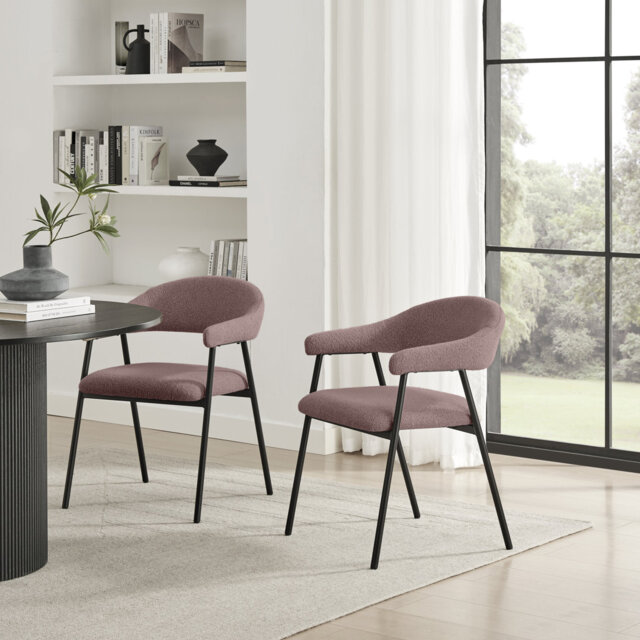 Belmira Luxury Dining Chairs - Curved Backrest Design