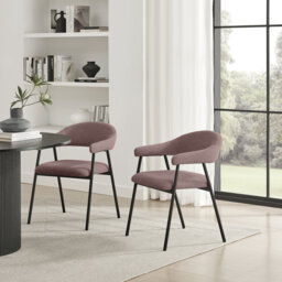 Belmira Luxury Dining Chairs - Curved Backrest Design