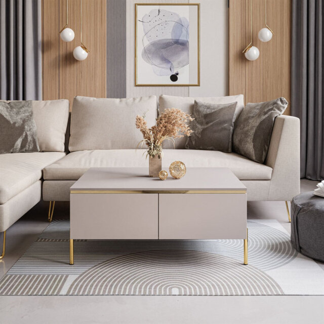 Four Leg Coffee Table with Storage