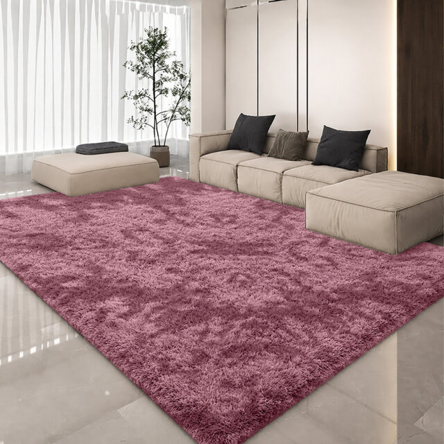 Luxury Plush Shaggy Area Rug & Runner, Soft Deep-Pile Non-Slip Living Room Carpet