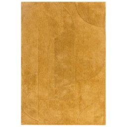 Raspa Artistic Embossed Arches Polyester Area Rug - Modern Dynamic Living & Dining Room