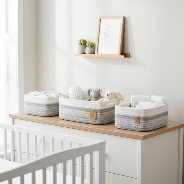 Highland Dunes Cotton Decorative Basket