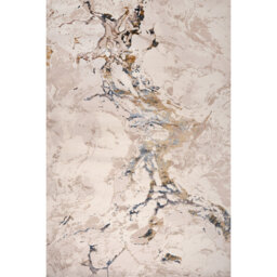 Ruby Beige Marble Gold Vein Abstract Area Rug