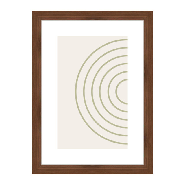 Velino Wooden Photo Frame 21 x 29.7 cm (A4) with Abstract Poster Print