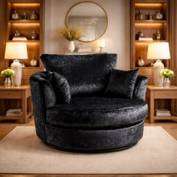 Velvet Swivel Armchair