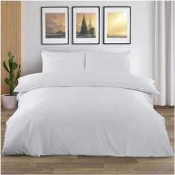 Luxury 400 Thread Count Egyptian Cotton Duvet Cover Set Soft Smooth Bedding with Pillowcases Multiple Sizes Durable Easy Care Finish