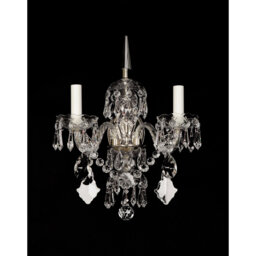 Cribb Crystal Glass Candle Wall Light
