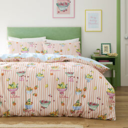 Summer Fruits Cotton Blend Floral Duvet Cover Set