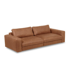 Parven II 4 Seater Genuine Aniline Leather Big Sofa