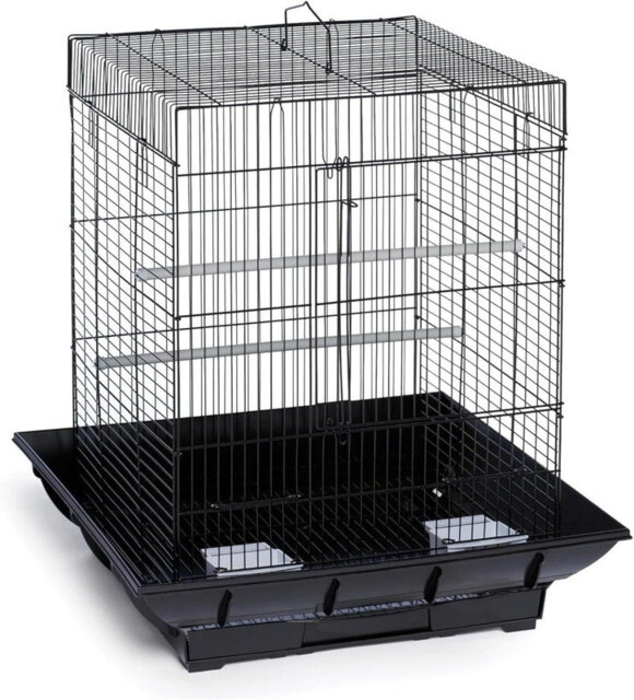 24 Inch Small Bird Cage with Stand, Medium Bird Carrier for Parakeets, Canaries, Lovebirds, Small Quaker, Cockatiels, Budgie, Green Cheek,Conure