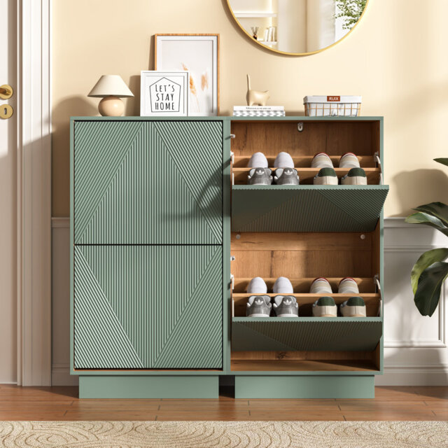 8 Pair Flip Down Shoe Storage