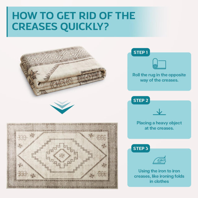 Soft Cashmere Feel Area Rug – Non Slip Low Pile Living Room & Bedroom Carpet, Machine Washable