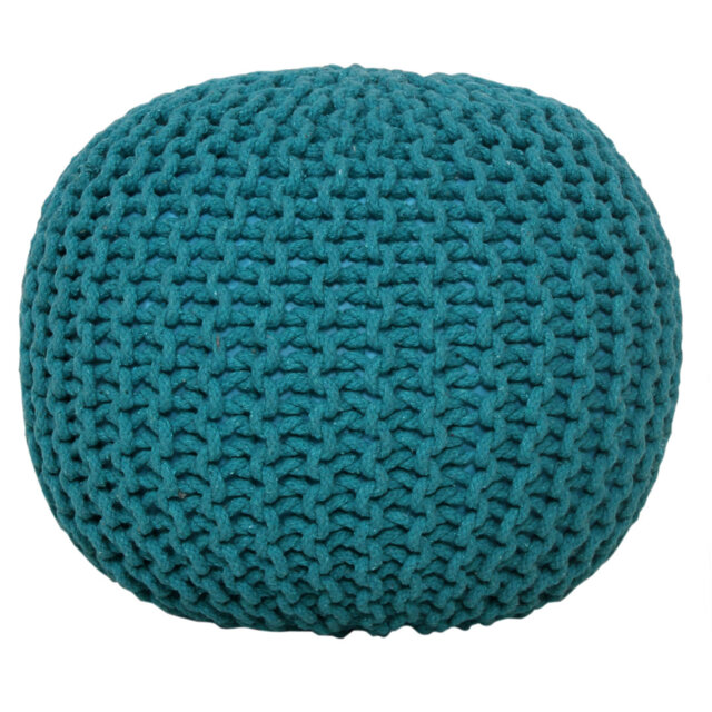 Antoinette 50cm Wide Round Solid Colour Pouffe Ottoman