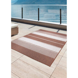 Destiny Striped Hand Woven Indoor / Outdoor Area Rug