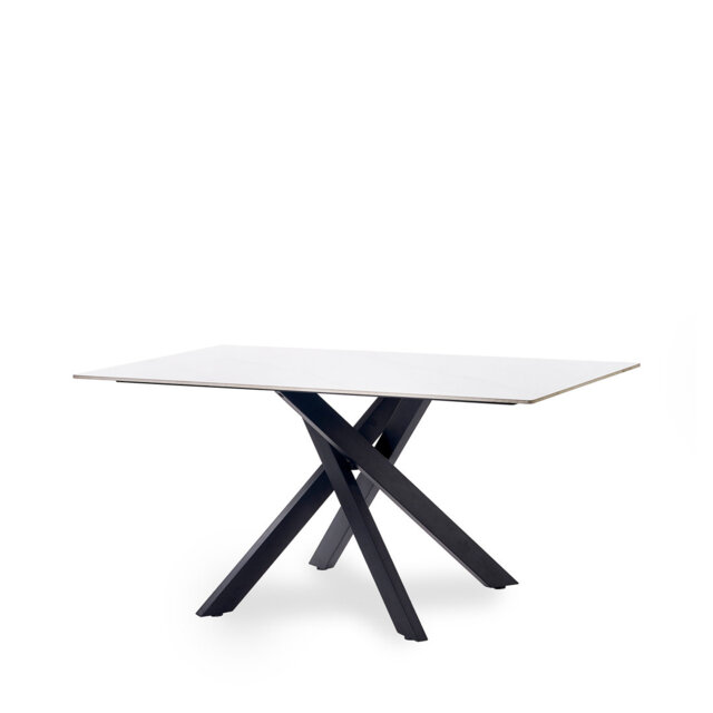 Davario Faux Marble Top Metal Base Dining Table