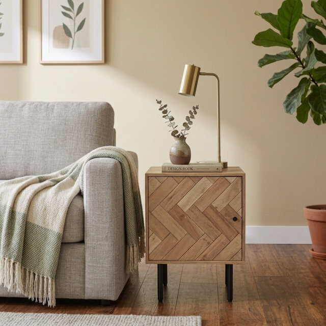 Taylors Bedside Storage Table Side Coffee Table With Drawers For Bedroom & Living Room