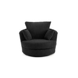 Stout Upholstered Swivel Barrel Chair