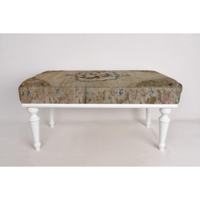 Cotton Upholstered Bench