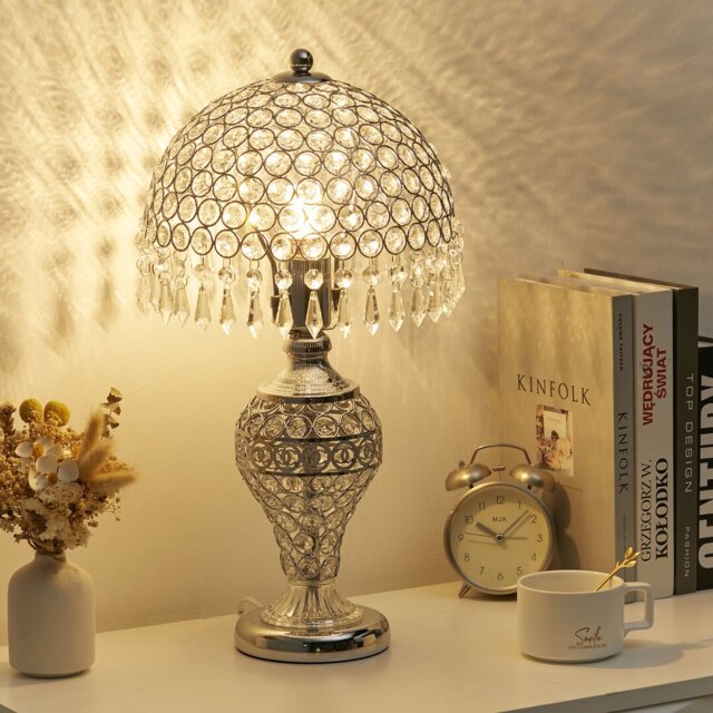 Livia 45cm Silver Table Lamp