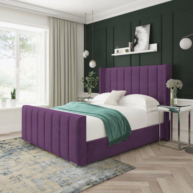 Naples Velvet Upholstered Bed Frame
