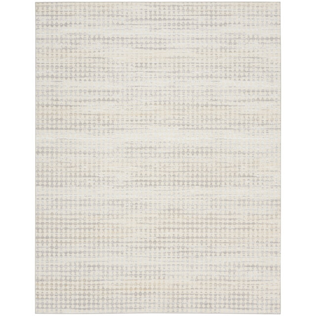 Abstract Machine Woven Ivory Multicolour Area Rug