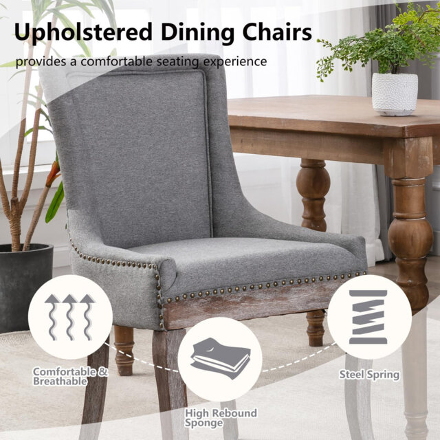 Oxford Plush Comfort Upholstered Dining Chairs