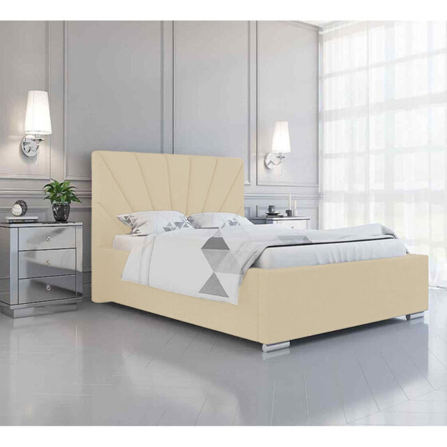 Sunrise Abubaker Upholstered Bed Frame - Plush Velvet with Headboard and Sprung Slats