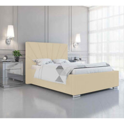 Sunrise Abubaker Upholstered Bed Frame - Plush Velvet with Headboard and Sprung Slats