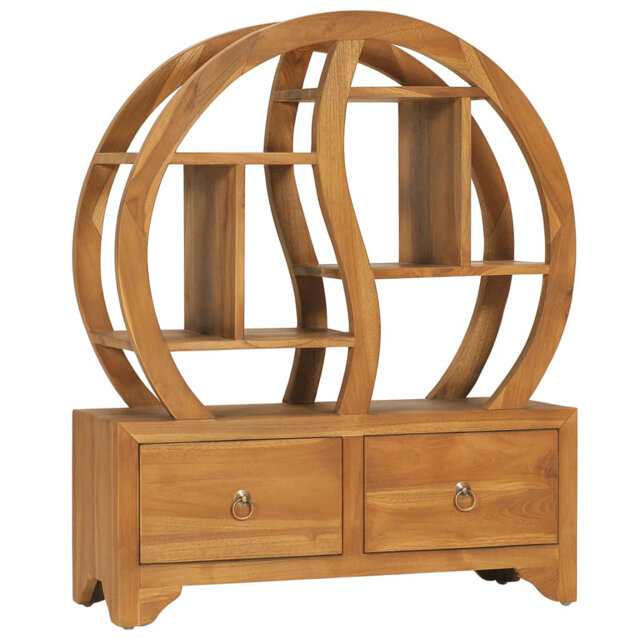 Jamison 83cm H x 68cm W Solid Wood Geometric Bookcase