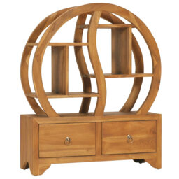 Jamison 83cm H x 68cm W Solid Wood Geometric Bookcase