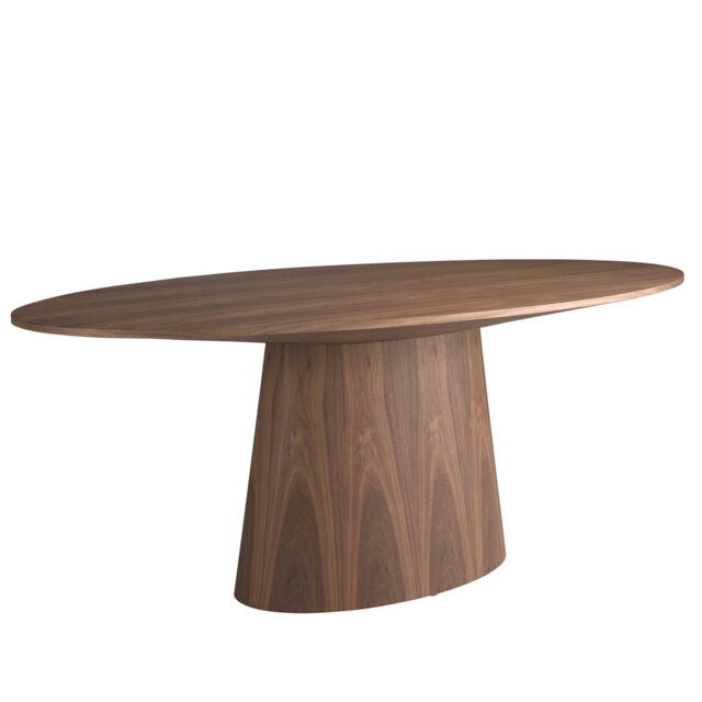 Oval Solid Wood Top Dining Table