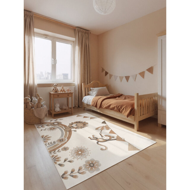 Villeroy & Boch - Boho Kids Rug Roar like a Lion Summer Party, Children's Rug Kids Room, Toddler Rug, Soft Rug Animal Motive, Playroom Rug