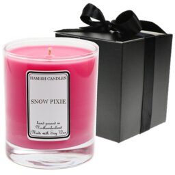 Snow Pixie Scented Jar Candle with Glass Holder
