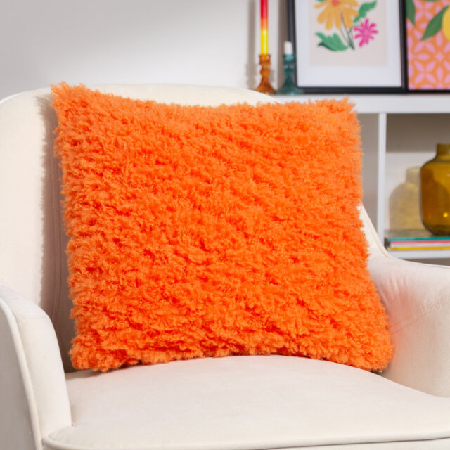 Fluff Ball Square Cushion