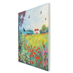 Summer Meadow Artwork by Jo Grundy Ceramic Picture Tile Dimensional Wall Art