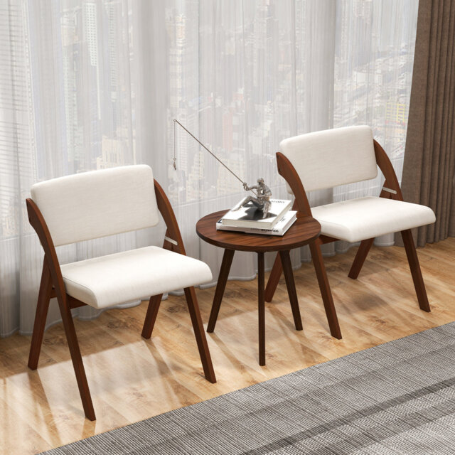 Set Of 2 Dining Chairs Folding Kitchen Chair With Padded Seat & Backrest