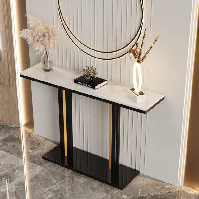 Lilesville 118cm Marble Top Console Table