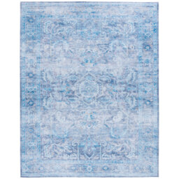 Tucson Cosmic Machine Washable Rug Non-Slip in Purple/ Blue