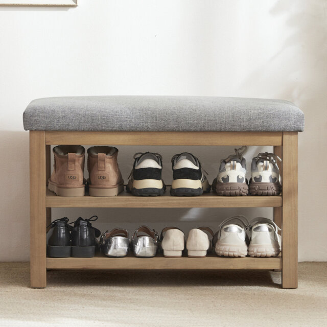 Polyester Upholstered Storage Bench
